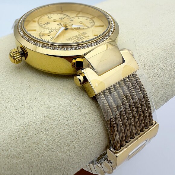 Invicta Angel Chronograph Watch Luxury Stainless Steel with Diamond Bezel Gold- - Picture 4 of 8